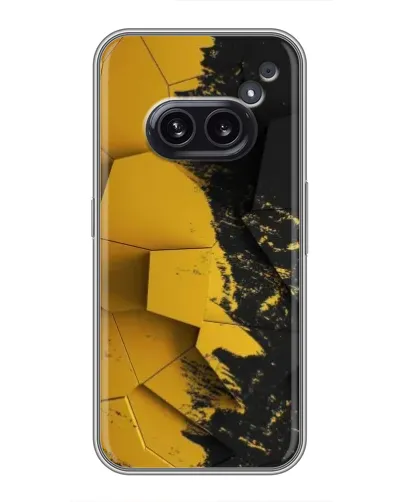 Чехол для Nothing Phone 2a с картинкой «Золотые осколки геометрии»