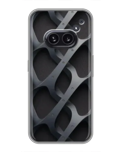 Чехол для Nothing Phone 2a с картинкой «Объемное серое плетение»
