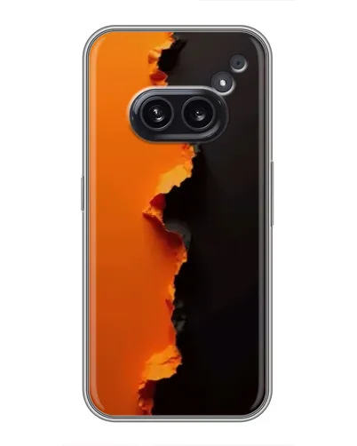 Чехол для Nothing Phone 2a с картинкой «Оранжевый разлом»