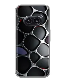 Чехол для Nothing Phone 2a с картинкой «Объемная темная решетка» Чехол для Nothing Phone 2a с картинкой «Объемная темная решетка»