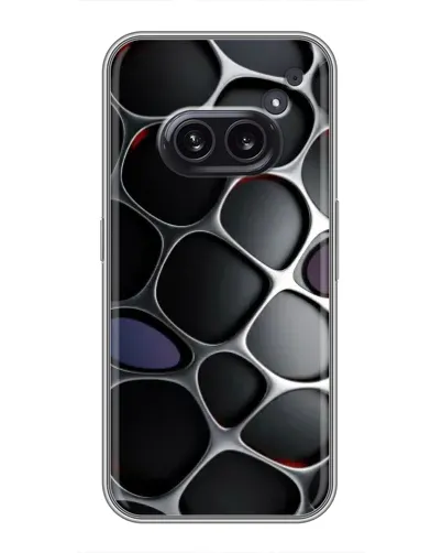Чехол для Nothing Phone 2a с картинкой «Объемная темная решетка»