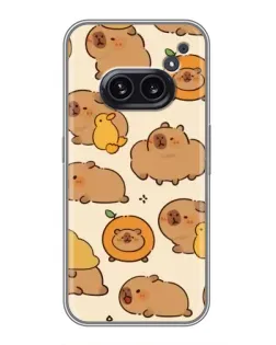 Чехол для Nothing Phone 2a с картинкой «Капибары с апельсинами»
