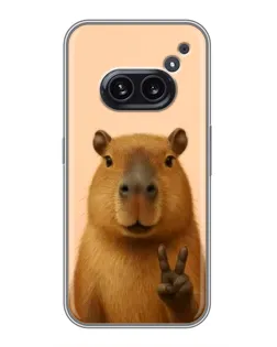 Чехол для Nothing Phone 2a с картинкой «Капибара виктория»