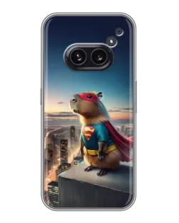 Чехол для Nothing Phone 2a с картинкой «Капи-мен супергерой»
