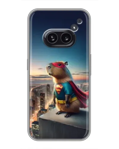 Чехол для Nothing Phone 2a с картинкой «Капи-мен супергерой» Чехол для Nothing Phone 2a с картинкой «Капи-мен супергерой»