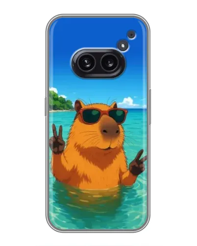 Чехол для Nothing Phone 2a с картинкой «Морская капибара» Чехол для Nothing Phone 2a с картинкой «Морская капибара»