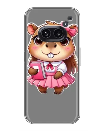 Чехол для Nothing Phone 2a с картинкой «Девочка капибара» Чехол для Nothing Phone 2a с картинкой «Девочка капибара»