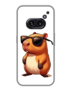 Чехол для Nothing Phone 2a с картинкой «Капибара в очках»