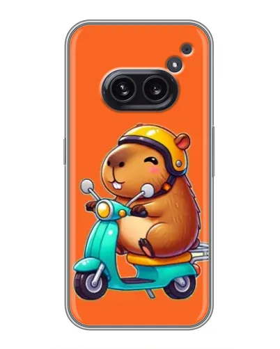 Чехол для Nothing Phone 2a с картинкой «Капибара на скутере» Чехол для Nothing Phone 2a с картинкой «Капибара на скутере»