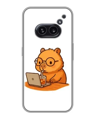 Чехол для Nothing Phone 2a с картинкой «Капибара с ноутбуком» Чехол для Nothing Phone 2a с картинкой «Капибара с ноутбуком»