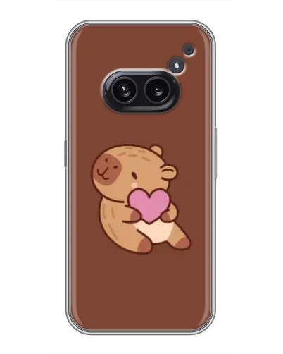Чехол для Nothing Phone 2a с картинкой «Капибара с сердцем» Чехол для Nothing Phone 2a с картинкой «Капибара с сердцем»