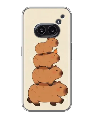 Чехол для Nothing Phone 2a с картинкой «Башня из капибар» Чехол для Nothing Phone 2a с картинкой «Башня из капибар»