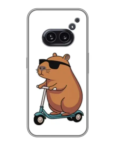 Чехол для Nothing Phone 2a с картинкой «Капибара на самокате» Чехол для Nothing Phone 2a с картинкой «Капибара на самокате»