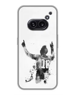 Чохол для Nothing Phone 2a з картинкою «Чорно-білий силует Мессі» Чохол для Nothing Phone 2a з картинкою «Чорно-білий силует Мессі»