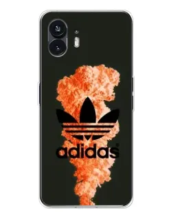 Чехол для Nothing Phone 3 с картинкой «Оранжевый дым Adidas»