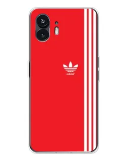 Чехол для Nothing Phone 3 с картинкой «Красный минимализм Adidas»