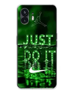Чехол для Nothing Phone 3 с картинкой «Зеленый неоновый Nike»