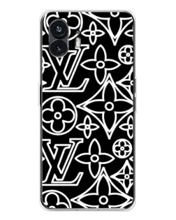 Чехол для Nothing Phone 3 с картинкой «Черно-белый узор LV»