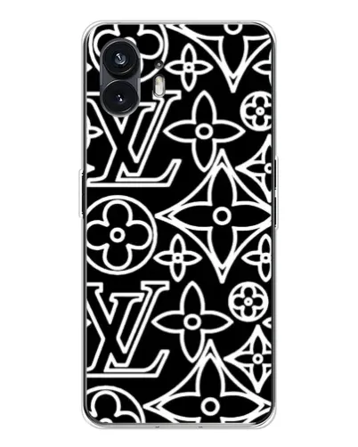 Чехол для Nothing Phone 3 с картинкой «Черно-белый узор LV»