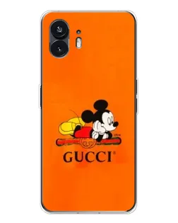 Чохол для Nothing Phone 3 з картинкою «Міккі Маус Gucci — помаранч»