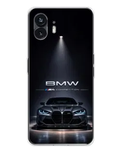 Чехол для Nothing Phone 3 с картинкой «BMW сквозь ночной город»