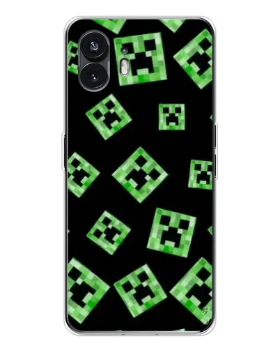 Чехол для Nothing Phone 3 с картинкой «Паттерн с криперами»