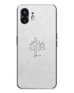 Чехол для Nothing Phone 3 с картинкой «Иоанна 3:16 Крест»