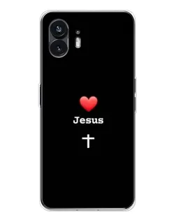 Чехол для Nothing Phone 3 с картинкой «Сердце - Jesus»