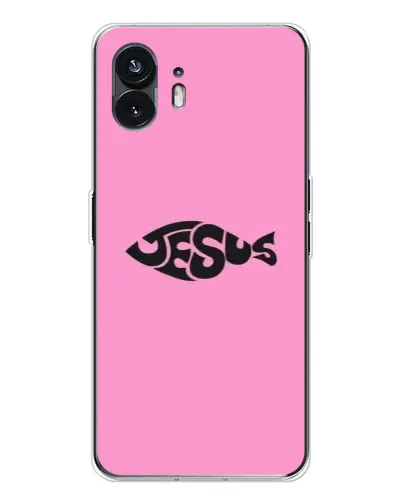 Чехол для Nothing Phone 3 с картинкой «Розовый символ  Jesus»