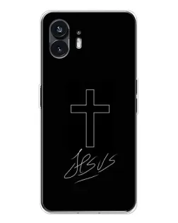 Чехол для Nothing Phone 3 с картинкой «Графический крест Jesus» Чехол для Nothing Phone 3 с картинкой «Графический крест Jesus»