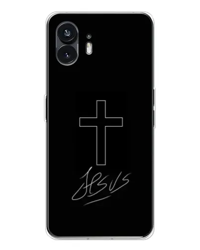 Чехол для Nothing Phone 3 с картинкой «Графический крест Jesus» Чехол для Nothing Phone 3 с картинкой «Графический крест Jesus»