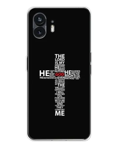 Чехол для Nothing Phone 3 с картинкой «Текстовый крест» Чехол для Nothing Phone 3 с картинкой «Текстовый крест»