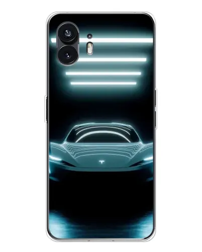 Чехол для Nothing Phone 3 с картинкой «Tesla в неоне» Чехол для Nothing Phone 3 с картинкой «Tesla в неоне»