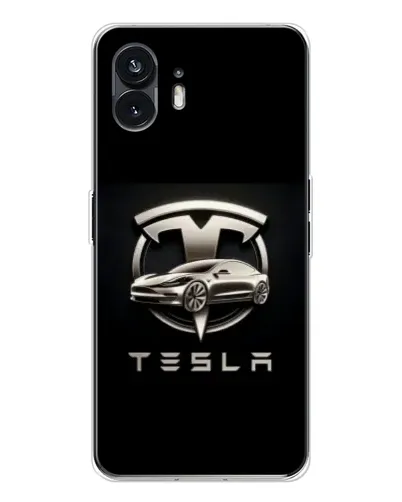 Чехол для Nothing Phone 3 с картинкой «Tesla — серебристое авто» Чехол для Nothing Phone 3 с картинкой «Tesla — серебристое авто»
