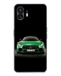 Чохол для Nothing Phone 3 з картинкою «Mercedes — неоновий лого»