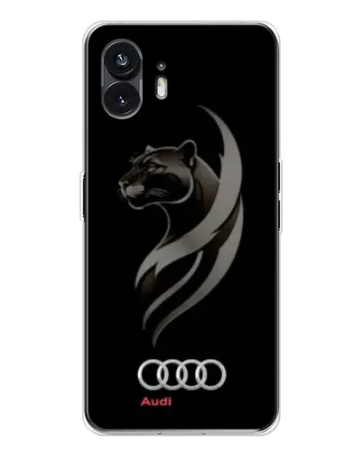 Чехол для Nothing Phone 3 с картинкой «Графика — пантера и Audi»