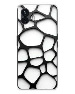 Чохол для Nothing Phone 3 з картинкою «Біла об'ємна сітка»