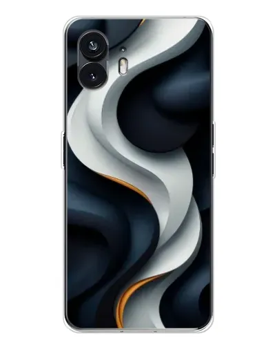 Чохол для Nothing Phone 3 з картинкою «Об'ємні чорно-білі стрічки»