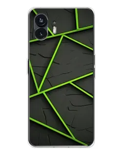 Чохол для Nothing Phone 3 з картинкою «Зелені геометричні лінії»