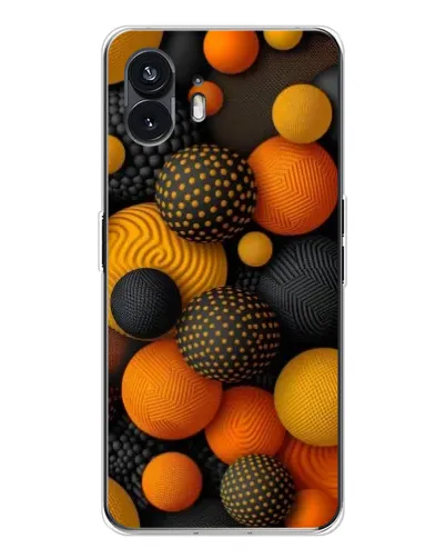 Чохол для Nothing Phone 3 з картинкою «Об'ємні помаранчеві сфери»