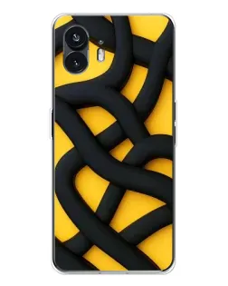 Чохол для Nothing Phone 3 з картинкою «Чорне жовте переплетення»