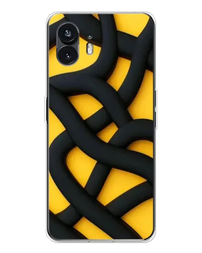 Чохол для Nothing Phone 3 з картинкою «Чорне жовте переплетення»