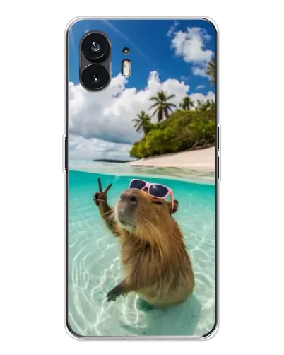 Чехол для Nothing Phone 3 с картинкой «Капибара на море» Чехол для Nothing Phone 3 с картинкой «Капибара на море»