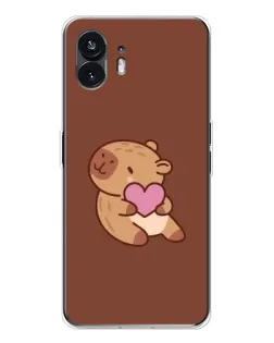 Чехол для Nothing Phone 3 с картинкой «Капибара с сердцем»