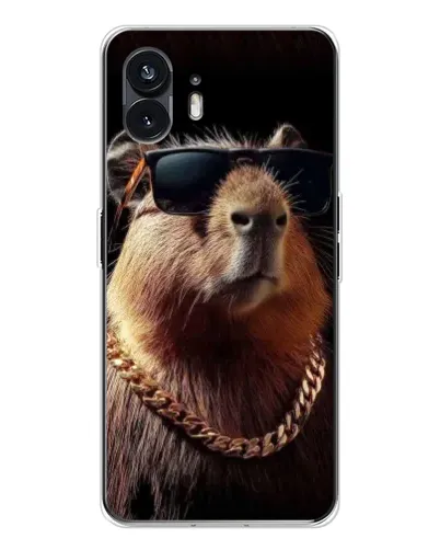 Чехол для Nothing Phone 3 с картинкой «Капибара золотая цепь» Чехол для Nothing Phone 3 с картинкой «Капибара золотая цепь»