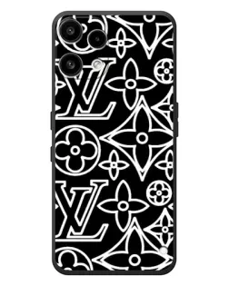 Чехол для Nothing Phone (3a) Lite с картинкой «Черно-белый узор LV»