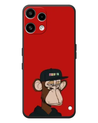 Чехол для Nothing Phone (3a) Lite с картинкой «Bored Ape — красный фон»