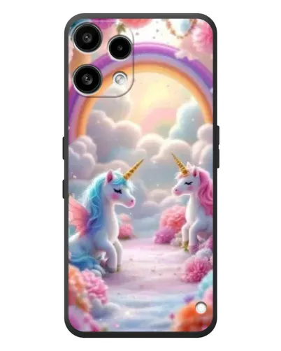 Чехол для Nothing Phone (3a) Lite с картинкой «Радуга и единороги»