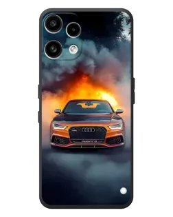 Чохол для Nothing Phone (3a) Lite з картинкою «Audi у вогняному диму»