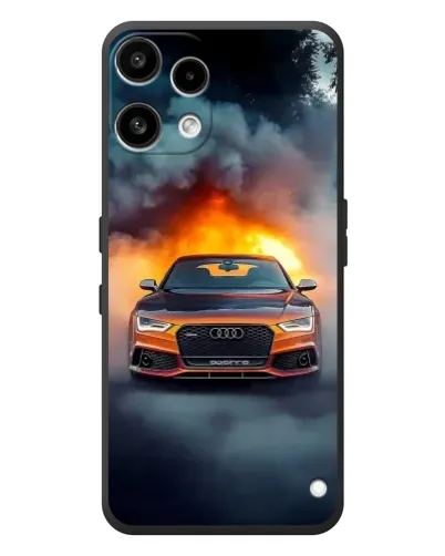 Чехол для Nothing Phone (3a) Lite с картинкой «Audi в огненном дыму»